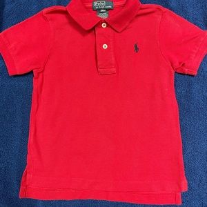 Red Ralph Lauren polo shirt - 24 months.